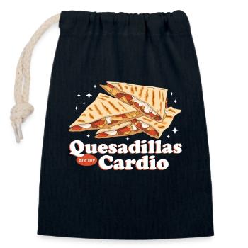 Quesadilla Quesadillas Tortilla Gift - Closable cotton gift bag (14x20cm) - navy - Front