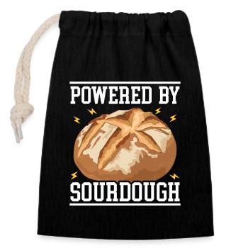 Pain au levain Pain au levain Cadeau de cuisson - Sac cadeau en coton avec cordon (14 x 20 cm) - noir - Devant