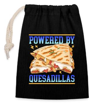 Quesadilla Tortilla Quesadillas Gift - Closable cotton gift bag (14x20cm) - black - Front