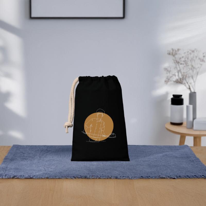 Lineart Bread Dough Bread Maker Bread Queen Bread Closable cotton gift bag (14x20cm)