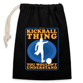 Kickball Kickball Player Kickballer Gift - Closable cotton gift bag (14x20cm) - black - Front