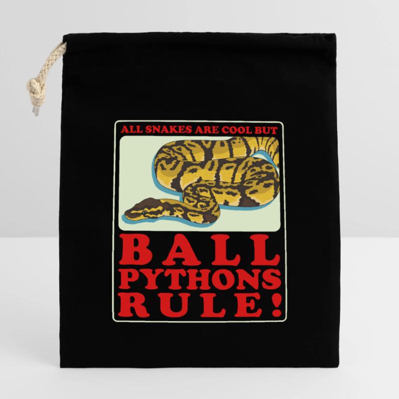 Roi Python Python Serpent Cadeau Sac cadeau en coton avec cordon (14 x 20 cm)