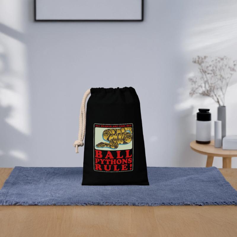 Roi Python Python Serpent Cadeau Sac cadeau en coton avec cordon (14 x 20 cm)