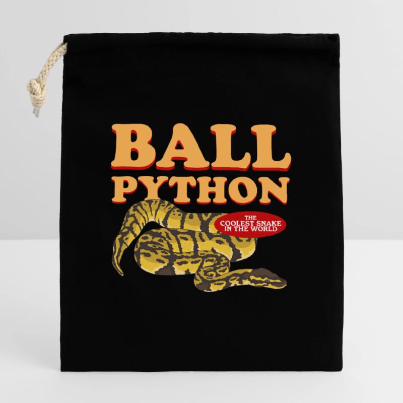 Roi Python Python Serpents Cadeau Sac cadeau en coton avec cordon (14 x 20 cm)