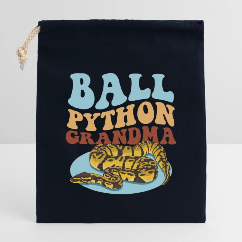 Roi Python Mamie Python Serpent Cadeau Sac cadeau en coton avec cordon (14 x 20 cm)