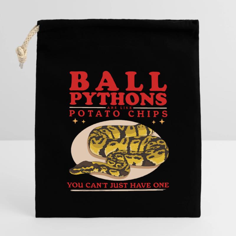 Roi Python Python Serpent Cadeaux Sac cadeau en coton avec cordon (14 x 20 cm)