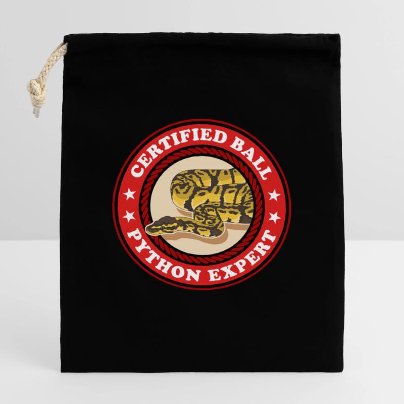 Roi Python Expert Serpent Python Cadeau Sac cadeau en coton avec cordon (14 x 20 cm)