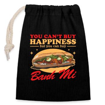 Bánh Mì Banh Mi Sandwiches Geschenke - Verschließbarer Geschenkbeutel aus Baumwolle (14x20cm) - Schwarz - Vorne