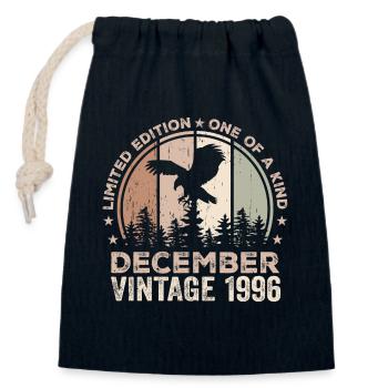 Incomparable since December 1996 28 Anniversary - Closable cotton gift bag (14x20cm) - navy - Front