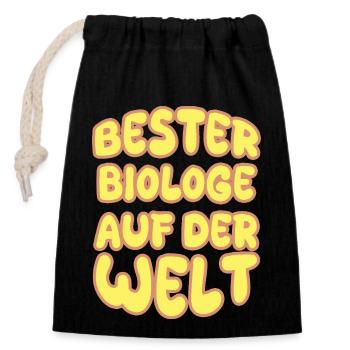 Vocation Biologist - Closable cotton gift bag (14x20cm) - black - Front