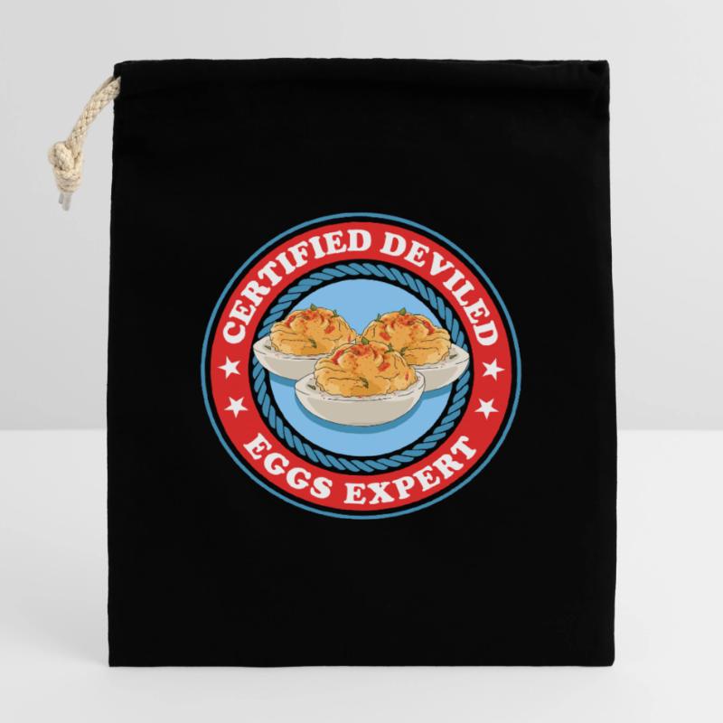 Stuffed Eggs Expert Deviled Eggs Gift Closable cotton gift bag (14x20cm)