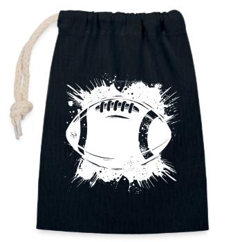 Football Graphics - Closable cotton gift bag (14x20cm) - navy - Front