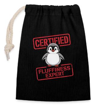Sleep Shirt Penguin Pajamas Nightgown Gift - Closable cotton gift bag (14x20cm) - black - Front