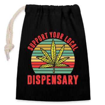 Funny Stoner Outfits - Closable cotton gift bag (14x20cm) - black - Front