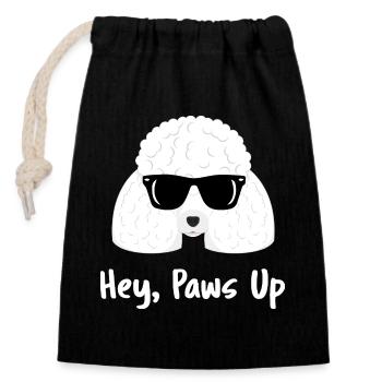 Cool Poodle Sunglasses Hey Paws Up Dog - Closable cotton gift bag (14x20cm) - black - Front