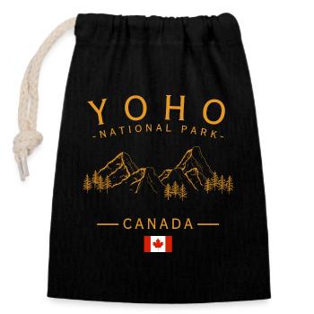 Yoho National Park Canada  - Verschließbarer Geschenkbeutel aus Baumwolle (14x20cm) - Schwarz - Vorne