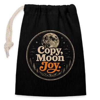 Lunar Joy Celestial Vintage-Design - Verschließbarer Geschenkbeutel aus Baumwolle (14x20cm) - Schwarz - Vorne