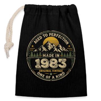 1983 Birthday Party 1983 - Born in 1983 - Closable cotton gift bag (14x20cm) - black - Front