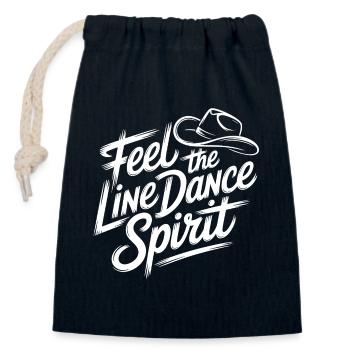 Line Dance Spirit: Rhythm Western - Closable cotton gift bag (14x20cm) - navy - Front