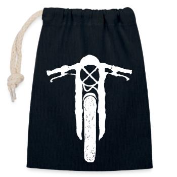 Biker Caferacer Motortrad T-Shirt - Closable cotton gift bag (14x20cm) - navy - Front