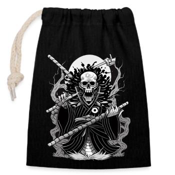 Shinigami Japanese Angel of Death - Closable cotton gift bag (14x20cm) - black - Front