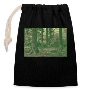 Dreamer Forest - Closable cotton gift bag (14x20cm) - black - Front