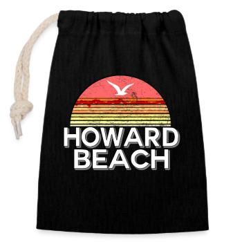 Howard Beach - Verschließbarer Geschenkbeutel aus Baumwolle (14x20cm) - Schwarz - Vorne