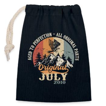 July 2010 Birthday Gift July 2010 Original - Closable cotton gift bag (14x20cm) - navy - Front