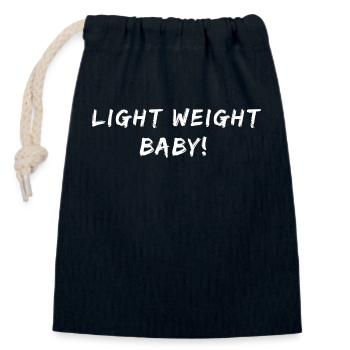 light weight baby - Verschließbarer Geschenkbeutel aus Baumwolle (14x20cm) - Navy - Vorne