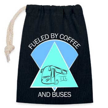 Bus Busfahrer Schulbus Autobus Busfahrerin - Verschließbarer Geschenkbeutel aus Baumwolle (14x20cm) - Navy - Vorne