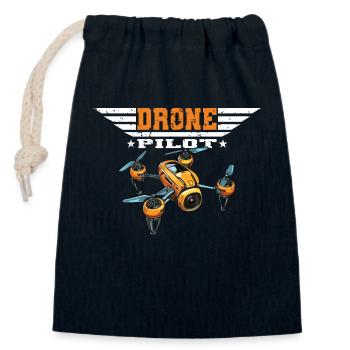 Drohnenpilot Copter FPV UAS Pilot Drone Drohne - Verschließbarer Geschenkbeutel aus Baumwolle (14x20cm) - Navy - Vorne