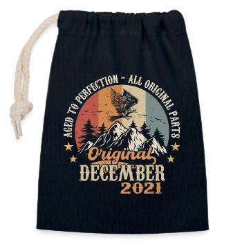 Dezember 2021 Jubiläum 2021 Legenden Dezember - Verschließbarer Geschenkbeutel aus Baumwolle (14x20cm) - Navy - Vorne