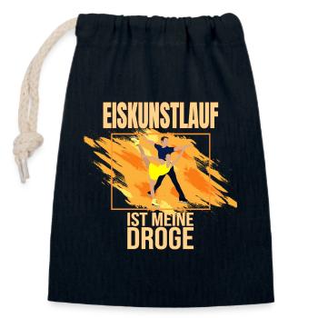 Eiskunstlauf ist meine Droge - Verschließbarer Geschenkbeutel aus Baumwolle (14x20cm) - Navy - Vorne