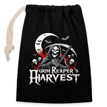 Harvest Grim Reaper - Closable cotton gift bag (14x20cm) - black - Front