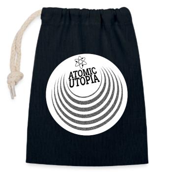 Atomic Utopia - Concentric Orb - Closable cotton gift bag (14x20cm) - navy - Front