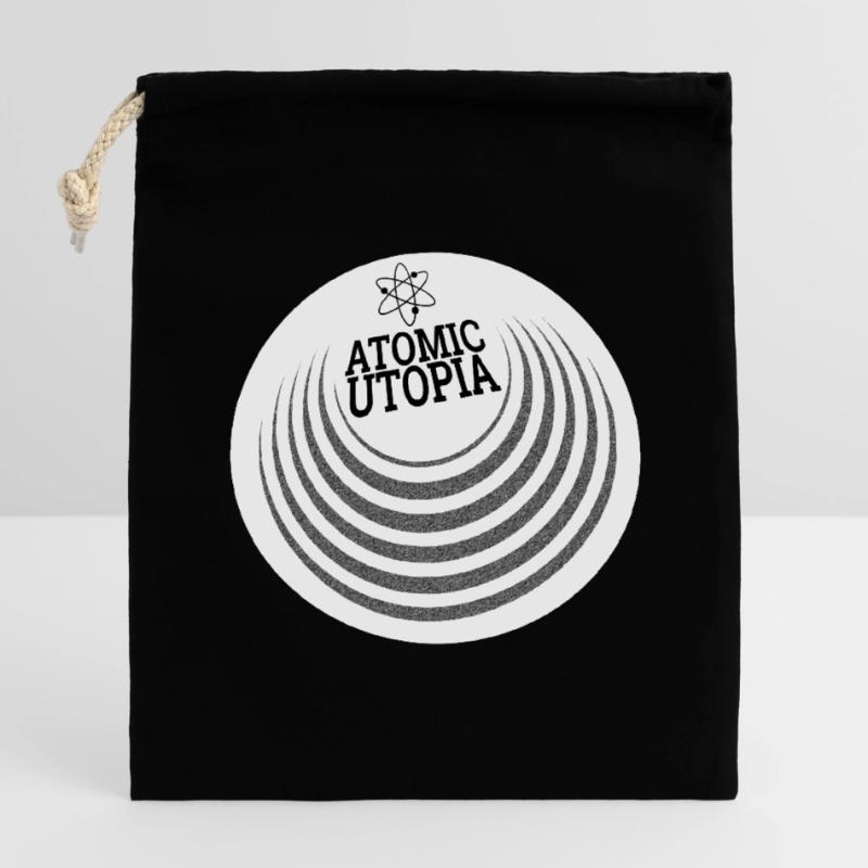 Atomic Utopia - Concentric Orb Closable cotton gift bag (14x20cm)