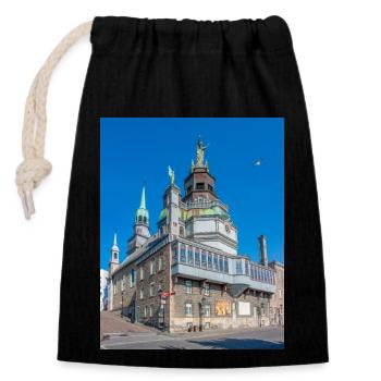 Notre Dame de Bon Secours Chapel, Montréal, Québec - Verschließbarer Geschenkbeutel aus Baumwolle (14x20cm) - Schwarz - Vorne