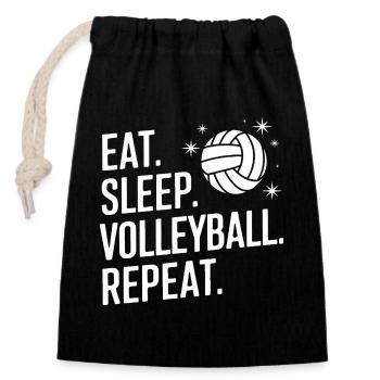 Volleyball Players Beach Volleyball Volleyball Players - Closable cotton gift bag (14x20cm) - black - Front
