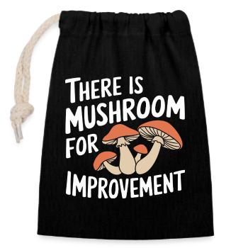 Mushroom Mushrooms Funghi Mushroom - Closable cotton gift bag (14x20cm) - black - Front