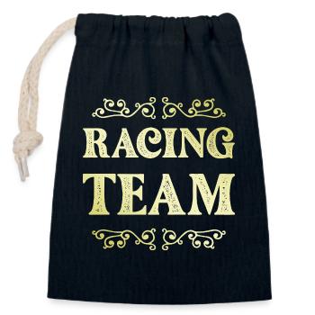 Équipe de course - Sac cadeau en coton avec cordon (14 x 20 cm) - bleu marine - Devant