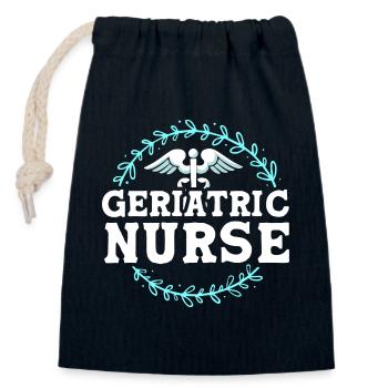 Altenheim Altenpflegerin Krankenpflegerin - Verschließbarer Geschenkbeutel aus Baumwolle (14x20cm) - Navy - Vorne