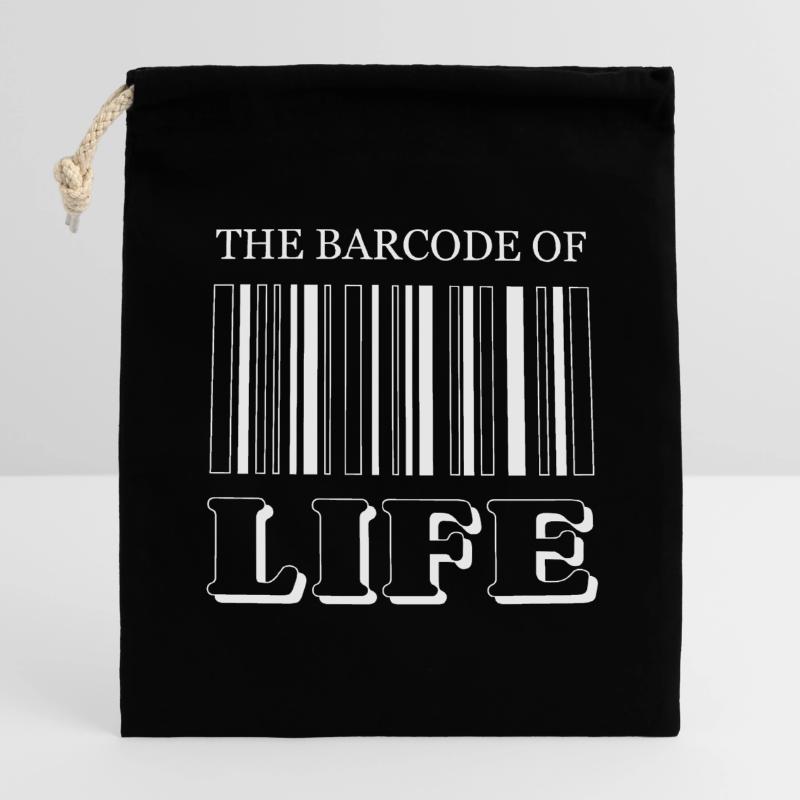 Le code-barres de la vie / Der Strichcode des Lebens Sac cadeau en coton avec cordon (14 x 20 cm)