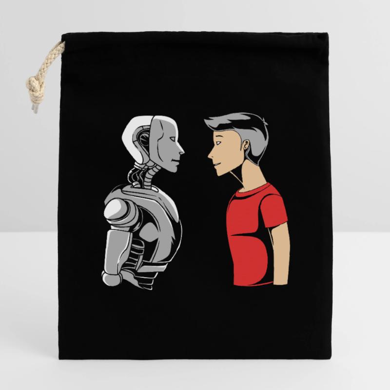 GPT Artificial Intelligence Closable cotton gift bag (14x20cm)