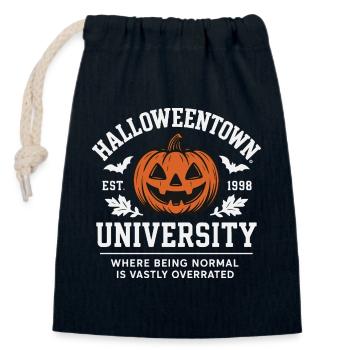 Halloweentown University - Halloween Design Motif - Closable cotton gift bag (14x20cm) - navy - Front