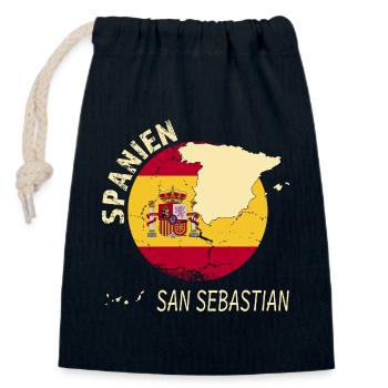 San Sebastian - Verschließbarer Geschenkbeutel aus Baumwolle (14x20cm) - Navy - Vorne