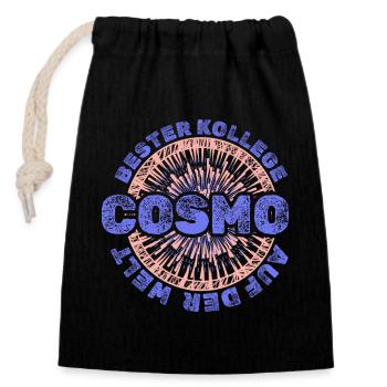 Cosmo as a given name - Closable cotton gift bag (14x20cm) - black - Front