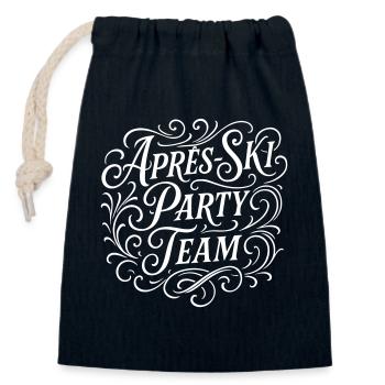 Après Ski Party Team Saying - Closable cotton gift bag (14x20cm) - navy - Front