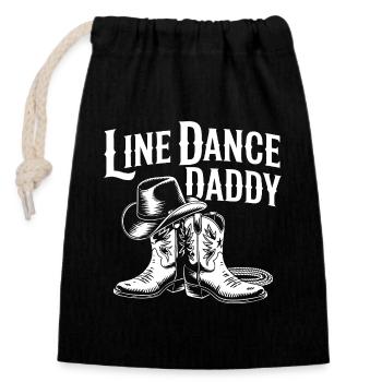 Line Dance Daddy Western Boots - Closable cotton gift bag (14x20cm) - black - Front