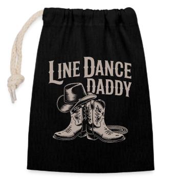 Line Dance Daddy Cowboy Boots - Closable cotton gift bag (14x20cm) - black - Front