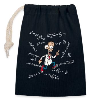 Mad Scientist - Closable cotton gift bag (14x20cm) - navy - Front
